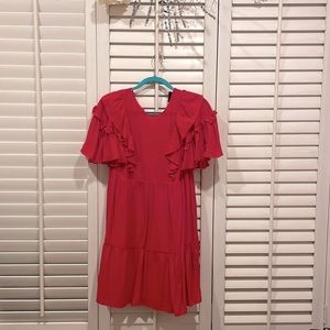 Extra small flowy red dress